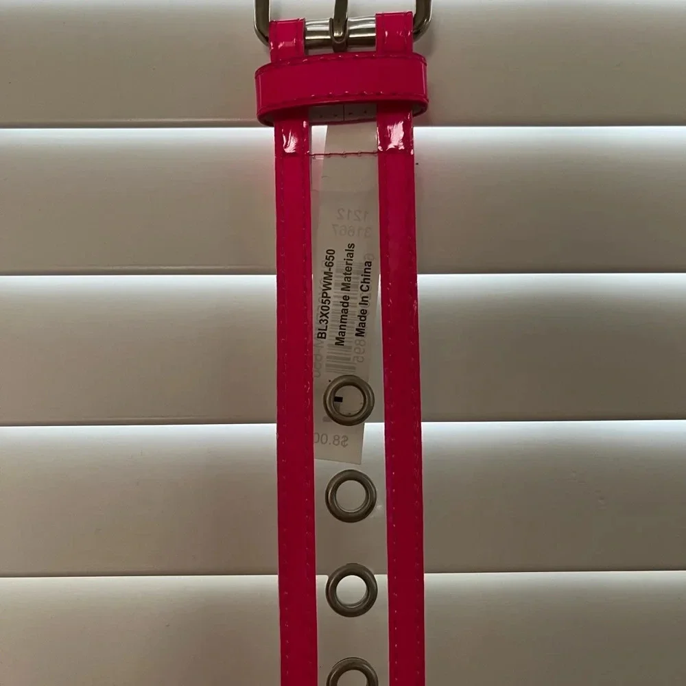 NEW Y2K No Boundaries Hot Pink & Clear Belt Large